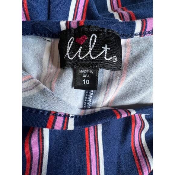 lilt stripe mini dress size 10 USA summer Pin Stripe comfortable mini - Picture 7 of 9
